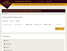 Tablet Screenshot of flights.etihad.com